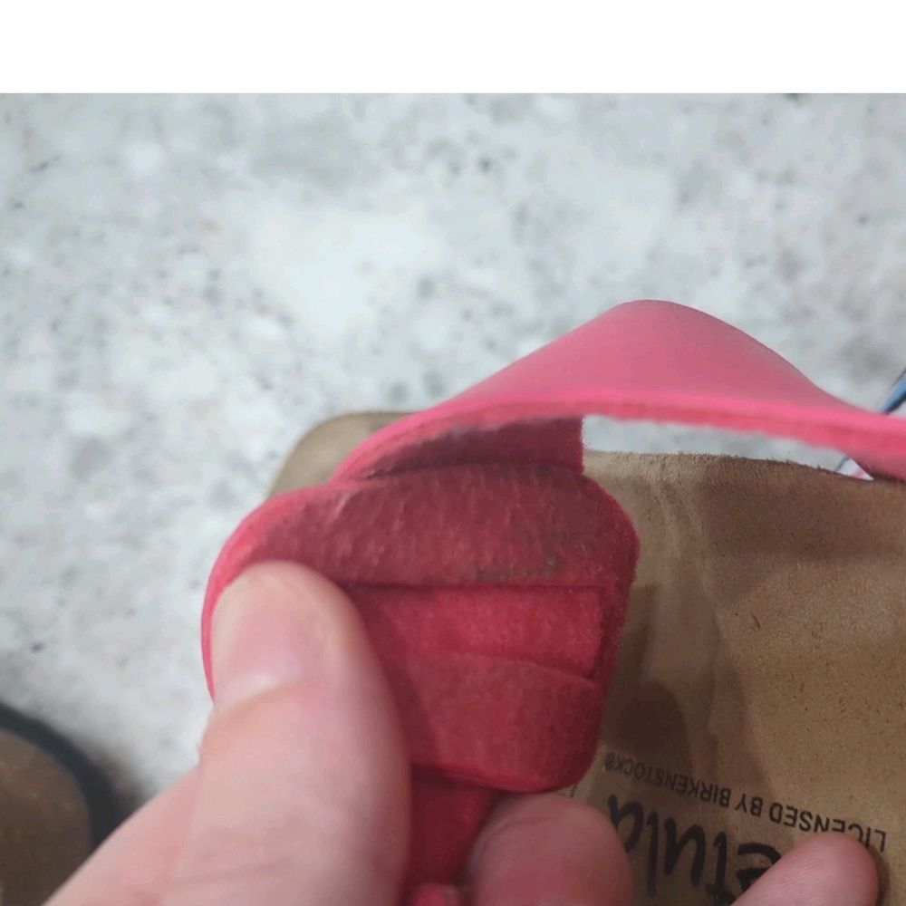 Women's Pink Betula By Birkenstock 40 U.S.9 Thong Flipflop Sandals Resort Summer - Picture 14 of 14